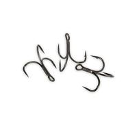 Set of 3 hooks Fox Rage Predator PowerPoint X-StrongSemi-BarbedTreble# Argenté Taille 6