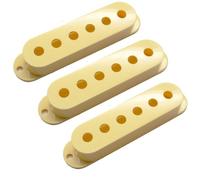 Set of 3 Ivory/Cream Strat Pickup Covers for Electric Guitar - 2x 50mm 1x 52mm Pole Spacing - 14.7mm total height Compatible with Fender Stratocaster Style Guitars
