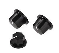 Set of 3 Jazz Bass Guitar Knobs - Black