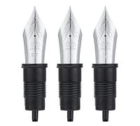 Set of 3 Jinhao X159, 1935 and 9019 Fountain Pen Replacement Nib Parts (EF, F and M) Silver Trim