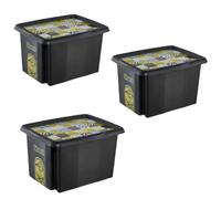 Set Of 3 Keeeper Minions Turning Stacking Box 15 Litre - Black