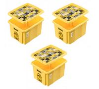 Set Of 3 Keeeper Minions Turning Stacking Box 15 Litre - Yellow
