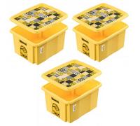 Set Of 3 Keeeper Minions Turning Stacking Box 24 Litre - Yellow