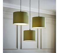 ValueLights Torbery Olive Green Nesting Ceiling Light Shade 3 Pack - Size: 22 x 30 x 30cm - Wilko