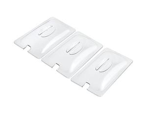 Set of 3 Large Replacement Lids for 2.4L Section Buffet Warmer - Clear Lid for Cooks Professional 4 or 5 Section Buffet Warmer & Other Models - Each Measure 31 x 16.5cm