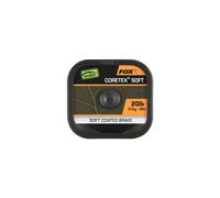 Set of 3 leaders Fox Naturals Coretex Soft Black 20 m / 9.1 kg