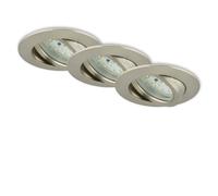 Set of 3 LED Recessed Downlights Spotlights Adjustable Dimmable Warm White Tilt