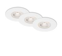 Set of 3 LED Recessed Lights Downlights Bathroom Spotlights Warm White Slim IP44
