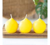 Set Of 3 Lemon Shaped Candles Home Decorative