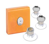Set of 3 Magical Soap Dishes with Suction Cup - Powerful Suction Cup Magnetic Soap Dish - No Drilling, Easily Attach to All Surfaces - Ideal for Bathrooms, Kitchens etc.