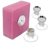 Set of 3 Magnetic Soap Holders with Suction Cup | Simple Design & Powerful Fixing | Stainless Steel | Wall Bracket | No Drilling | Bathroom | Kitchen | WC | SoapUp®