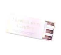 Set of 3 Manifestation Spell Candles - Pink Candles for Positive Energy and Intention Setting