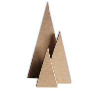 Set of 3 MDF Wooden Triangles by Mourne Wood | DIY Customisable | Minimalist Geometric Decor | Kids-Friendly | Free-Standing | Sizes 30cm, 20cm, 15cm