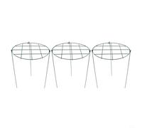 Set of 3 Metal Climbing Plant Support Cages with For Ring Stand for Garden Planting Supporting Various Climbing and Upright Plants (Grid type)