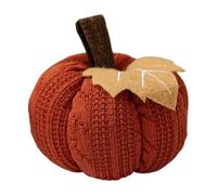 Set of 3 Mini Knit Pumpkins - Handmade Crochet Autumn Decor for Halloween & Thanksgiving, Boho Farmhouse Bowl Fillers, Shelf & Tabletop Display, Rustic Home Accessories