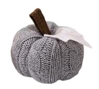 Set of 3 Mini Knit Pumpkins - Handmade Crochet Autumn Decor for Halloween & Thanksgiving, Boho Farmhouse Bowl Fillers, Shelf & Tabletop Display, Rustic Home Accessories