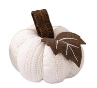 Set of 3 Mini Knit Pumpkins - Handmade Crochet Autumn Decor for Halloween & Thanksgiving, Boho Farmhouse Bowl Fillers, Shelf & Tabletop Display, Rustic Home Accessories