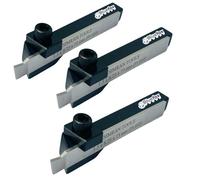 Set of 3 Mini Parting Tool Holders with HSS Blades - Cut-Off Tools for Unimat & Mini Lathes