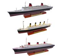- Set of 3 miniature replicas of the most famous transatlantic liners the TITANIC + the NORMANDIE + the FRANCE scale 1/1250 or 21 to 25 cm - PA5