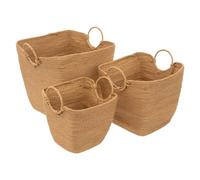 Set of 3 Natural Storage Baskets - Five