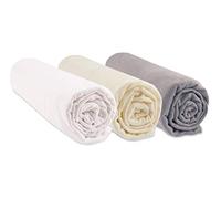 Set of 3 Organic Cotton Fitted Sheets for Cot Bed 40 x 80 cm / 40 x 90 cm Multi-Color