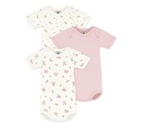 Set of 3 Organic Cotton Flower Bodies Pink 24 months