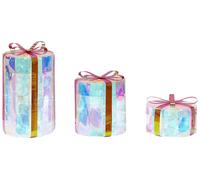 Set of 3 Outdoor LED Decorations Christmas Gifts 30 cm Multicolour GRIMSEY