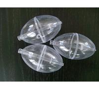 SET OF 3 OVAL IN-LINE BUBBLE FLOATS LARGE 60mm CLEAR