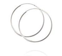 Set Of 3 Pairs Of Large Sterling Silver Hoops in Sizes 30mm,35mm,40mm