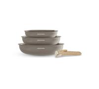 Set of 3 Pans with Removable Handle taupe
