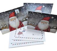 Set of 3 Paper Advent Calendars - A5 Greeting Card Style with Envelopes, Choose from Mindfulness, Puns, Jokes or Pictures (Puns) (Pictures)