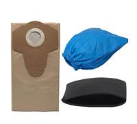 Set of 3 Parkside Filters: 1 x Wet Filter, 1 x Dry Filter, 1 x Vacuum Cleaner Bags, 20 L, Brown, Tear-Resistant For Parkside Lidl Wet Dry Vacuum Cleaners PNTS 1250, PNTS 1250/9, PNTS 1300, PNTS 1300A1, PNTS 1300B2, PNTS 1300C3, All 20 Litre Models