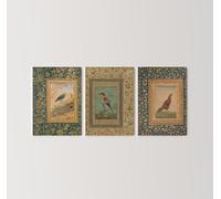 Set of 3 Persian Miniature Animal Prints | Three Shah Jahan Album Posters, Indian Artwork, Mughal Painting, Eastern Home Wall Art No3-4-9