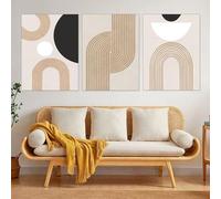 Set of 3 Piece Abstract Wall Art for Living Room, Abstract Geometric Wall Art,Without Frame,Modern Minimalist Canvas Paintings Artwork for Walls,Bedroom,Office,Hallway,30x40cm