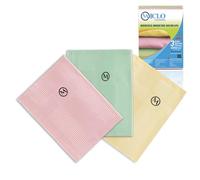 Set of 3 Professional Microfibre Cloths, Durable Cleaning Cloths with Only Water, Streak- and Lint-Free, Ultra Soft & Large Cloths for Kitchen, Bathroom, Window, Glass Car | 16''x24'' Soft Series