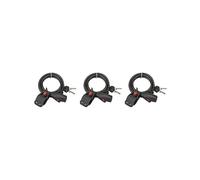 Set of 3 PVC Coated Steel Cable Lock with Secure Locking System Length 1.5 m Diameter 8 mm Assorted Colours THIRARD