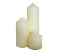 Set of 3 Quality Lasting Church Pillar Candles