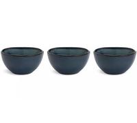 Set of 3 Reactive Stoneware Nibble Bowl Check Out The Rest of Our Matching Blue Glazed Stoneware Beauties and Eenjoy A Full House - Navy