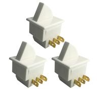 Set of 3 Refrigerator Door Light Switch Replacement for Momentary Fridge Switch 1NC 1NO AC 250V 0.5A Fit for GE Whirlpool LG refrigerators