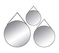 Set of 3 Round Metal Mirrors