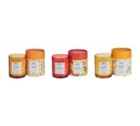 Beliani Set Of 3 Scented Candles Colorful Barrel Soy Wax Fruity Notes