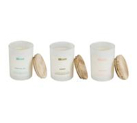 Beliani Set Of 3 Scented Candles Simplicity Soy Wax Oriental Notes Fresh Notes