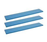Set of 3 Shelf Boards 118cm Long Wall-Mounted Classic Shelf for Living Room Bedroom Kitchen or Office NO Brackets Included [Blue Lacquer (118 x 23.5cm)]