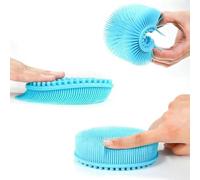 Set of 3 Silicone Body Scrubber Loofah - Soft Exfoliating Body Bath Shower Scrubber Loofah Brush for Sensitive Kids Women Men All Kinds of Skin