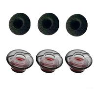 Set of 3 Silicone EarBuds Ear Tips, Eartips Replacement For Plantronics PRO HD Tips V5200 Equipped With Sponge Gasket (Small, Medium, Large)(C)