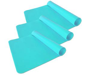 Set of 3 Silicone Mats 60x40 cm Permanent Baking Sheet Silicone Food Safe