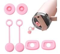 Set of 3 Silicone Spill Proof Stopper for Stanley Cup 1.0 40oz/ 30oz, Including 2 Straw Covers, 2 Stopper & 2 Leak Stopper Compatible for Stanley Adventure Quencher Travel Tumbler 40oz