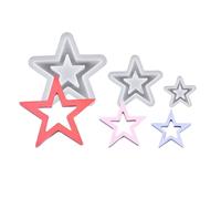 Set of 3 Silicone Star Molds Home Decoration Molds Star Concrete Moulds Adornment Moulds Present for Art Enthusiasts Jewelry Making Tool