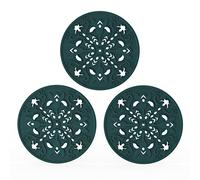 Set Of 3 Silicone Trivets Mat Multi-Purpose Heavy-Duty Placemats Drying Oven Pads Hot Tableware Silicone Trivet Mats For Hot Pots And Pans