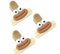 Set of 3 Small Bag Clips with Silicone Handle Multipurpose Clip for Sealing Chip and Snacks Packs Food Storage Tool Acrylic Snacks Storage Clamps